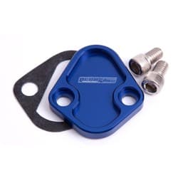 BILLET FUEL PUMP BLOCK OFF BLUE CHRY BBF SBF BBC