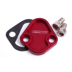 BILLET FUEL PUMP BLOCK OFF RED CHRY BBC SBF BBF