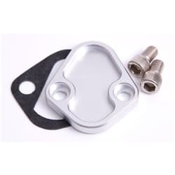 BILLET FUEL PUMP BLOCK OFF SILVER CHRY BBC SBF BBF
