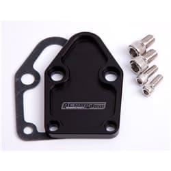 BILLET FUEL PUMP BLOCK OFF PLATE BLACK SUITS SBC