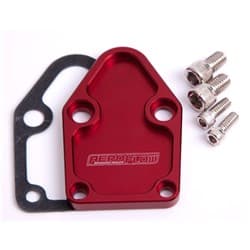 BILLET FUEL PUMP BLOCK OFF PLATE RED SUITS SBC