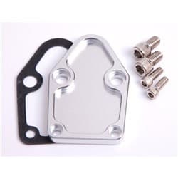 BILLET FUEL PUMP BLOCK OFF PLATE SILVER SUITS SBC