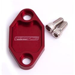 BILLET FUEL PUMP BLOCK OFF PLATE RED SUITS HOLDEN 308