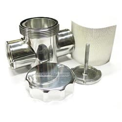 POLISHED RADIATOR FILTER POLISHED FIT TO RADIATOR HOSE Hoses Aeroflow 64-2043P