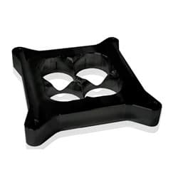 VELOCITY CARB SPACER 4150 1" BLACK BOLTON HORSEPOWER SQUARE