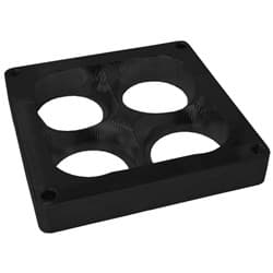 VELOCITY SPACER 4500 1" THICK BLACK BOLT ON HORSEPOWER DOM