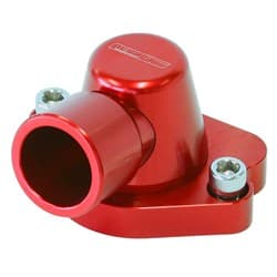 BILLET THERMOSTAT HOUSING RED HOLDEN V8 90 DEG SWIVE 253 308