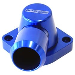 BILLET THERMOSTAT HOUSING BLUEGM LS3 LSA 90 DEG SWIVEL