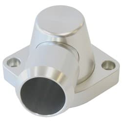 BILLET THERMOSTAT HOUSING SILVGM LS3 LSA 90 DEG SWIVEL