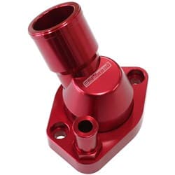BILLET THERMOSTAT HOUSING RED FORD WINDSOR 45 DEG SWIVEL SBF Aeroflow - AF 64-2233R