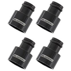 INJECTOR ADAPTER SHORT 14MM TO11MM FUEL RAIL 4 PACK BLACK