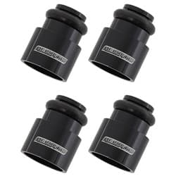INJECTOR ADAPTER SHORT 14MM TO14MM FUEL RAIL 4 PACK BLACK