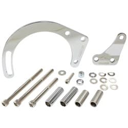 LOW MOUNT ALT BRACKET CHROME S/B CHEV WITH LONG WATER PUMP