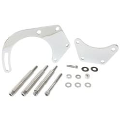 LOW MOUNT ALT BRACKET CHROME B/B CHEV WITH LONG WATER PUMP