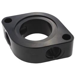 AEROFLOW CHEV WATER NECK SPACER WITH 2 X -8ORB AUX PORT