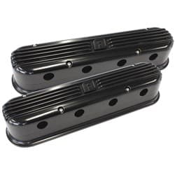 LS CHEV BILLET RETRO BLACK VALVE COVERS, LS2 AND LS3 COIL