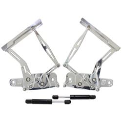 BILLET BONNET HINGE KIT POLISHLC - LJ - HOLDEN TORANA
