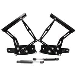 BILLET BONNET HINGE KIT BLACK LC - LJ - HOLDEN TORANA