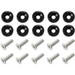 BILLET DRESS UP FENDER BOLT 10PACK M6 x 1.00 UHL 20MM BLACK
