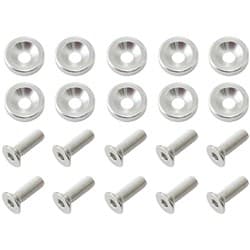 BILLET DRESS UP / FENDER BOLT 10 PACK 5/16 UNC UHL 25MM SILV