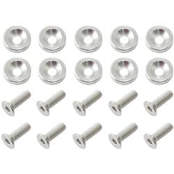 BILLET DRESS UP FENDER BOLT 10PACK M8 x 1.25mm UHL 20MM SILVER Aeroflow - AF 64-4374S