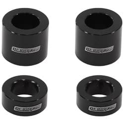 BILLET BOLT SPACERS M8 BLACK 5/16 PACK OF 4