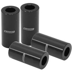 BILLET BOLT SPACERS M6 BLACK 25mm (1") LONG PACK OF 4