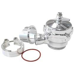50mm PLUMB BACK BLOW OFF VALVEPOLISHED V-BAND WITH 34MM BARB