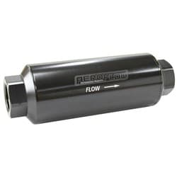 AEROFLOW PRO FILTER 10 MICRON BLACK FEMALE -12ORB 2" x 5.5"