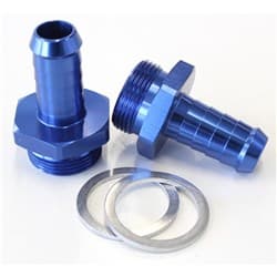 HOLLEY INLET FITTING 1/2" BARBBLUE 7/8" X 20 TO 3/8" BARB