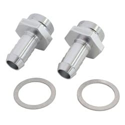 HOLLEY INLET FITTING 1/2" BARBSILVER 7/8" X 20 TO 3/8" BARB