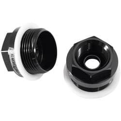 HOLLEY CARB INLET FITTING BLACK MALE 7/8-20" TO 5/8-18"