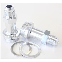 HOLLEY INLET FITTING -6AN SILVER 7/8" X 20 TO -6AN LONG