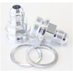 HOLLEY INLET FITTING -6AN SILVER 7/8" X 20 TO -6AN SHORT