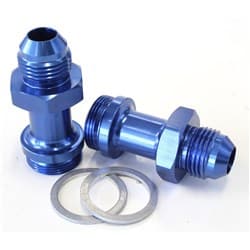 HOLLEY INLET FITTING -8AN BLUE 7/8" X 20 TO -8AN LONG