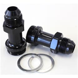 HOLLEY INLET FITTING -8AN BLACK 7/8" X 20 TO -8AN LONG