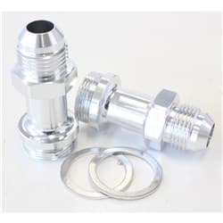 HOLLEY INLET FITTING -8AN SILVER 7/8" X 20 TO -8AN LONG