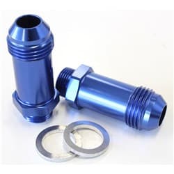BG / DEMON INLET TITTING -8AN BLUE 9/16" 45MM LONG TO -8AN