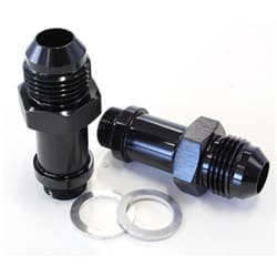 BG / DEMON INLET FITTING -8AN BLACK 9/16" 45MM LONG TO -8AN