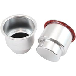 LARGE CUP HOLDERS SILVER PAIR SHIFTER RISER DRINK HOLD