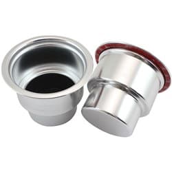 SMALL CUP HOLDERS SILVER PAIR SHIFTER RISER DRINK HOLD
