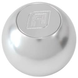 BILLET ROUND SILVER GEAR KNOB SHIFT SHIFTER BALL 1/2"-20
