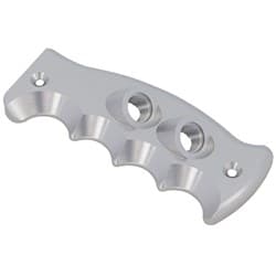 DUAL BUTTON PISTOL GRIP SIDE PLATE DRIVERS HANDLE SILVER