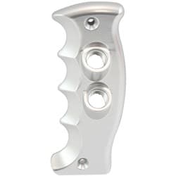 DUAL BUTTON PISTOL GRIP SIDE PLATE PASSENGER HANDLE SILVER