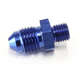METRIC M8 X 1.0MM TO -4AN BLUE MALE M8X1.0MM TO -4AN