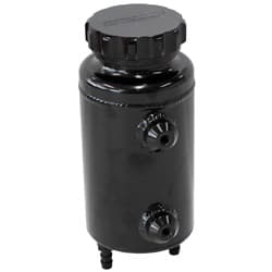 UNIVERSAL RADIATOR OVERFLOW TANK 8" X 3.5" -4 ORB BLACK