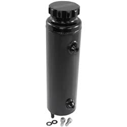 UNIVERSAL RADIATOR OVERFLOW TANK 12" x 3.5" -4ORB BLACK