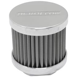 SMALL-10AN S/S BILLET BREATHERWITH FEMALE -10AN RE-USABLE