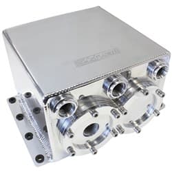 DUAL FUEL PUMP SURGE TANK POLISHED SUITS 2 X AF49-1014