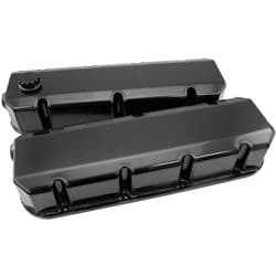 BIG BLOCK CHEV FABRICATED VALVE COVERS BLACK BBC